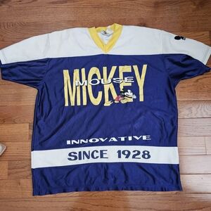 Vintage Mickey Mouse Blue and Yellow Jersey